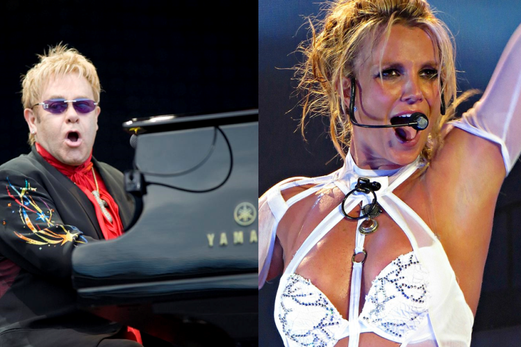 Eltonas Johnas ir Britney Spears //Nuotr. iš upload.wikimedia.org