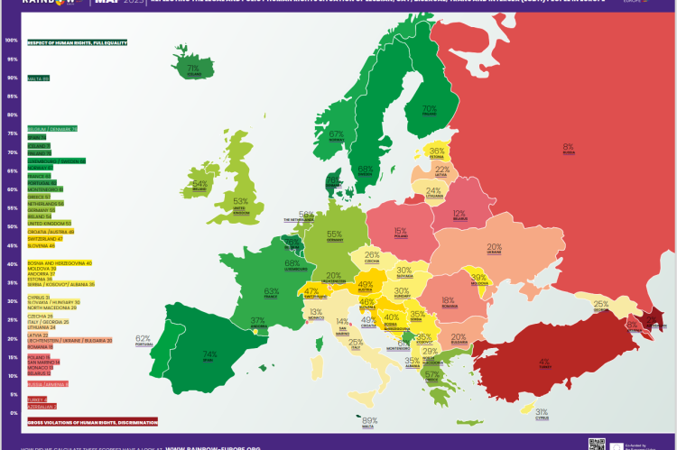 Žemėlapis // Nuotr. ILGA-Europe