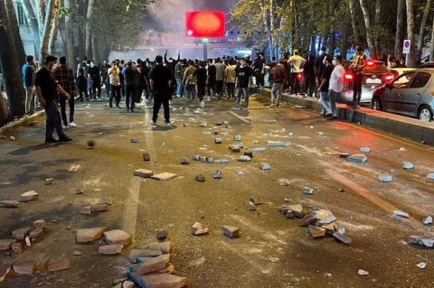 Protestai // Nuotr. iš Ali Safavi Twitter paskyros @amsafavi