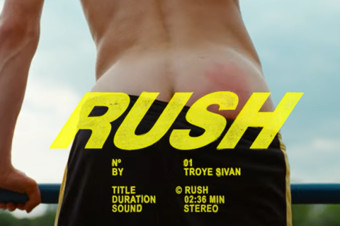 „Rush“ vaizdo klipo stop kadras